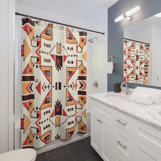 Aztec Boho Shower Curtain: Luxe - Shower Curtain