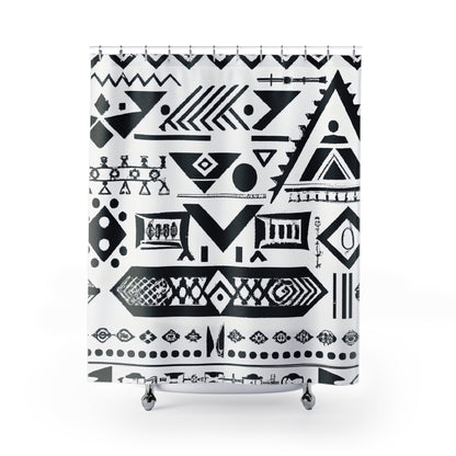 Vibrant Aztec Boho Shower Curtain - Shower Curtain