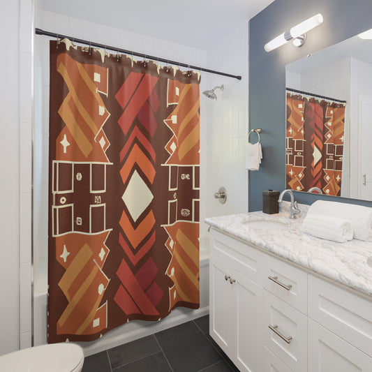 "Aztec Boho Shower Curtain: Bohemian Luxury!" - Shower Curtain