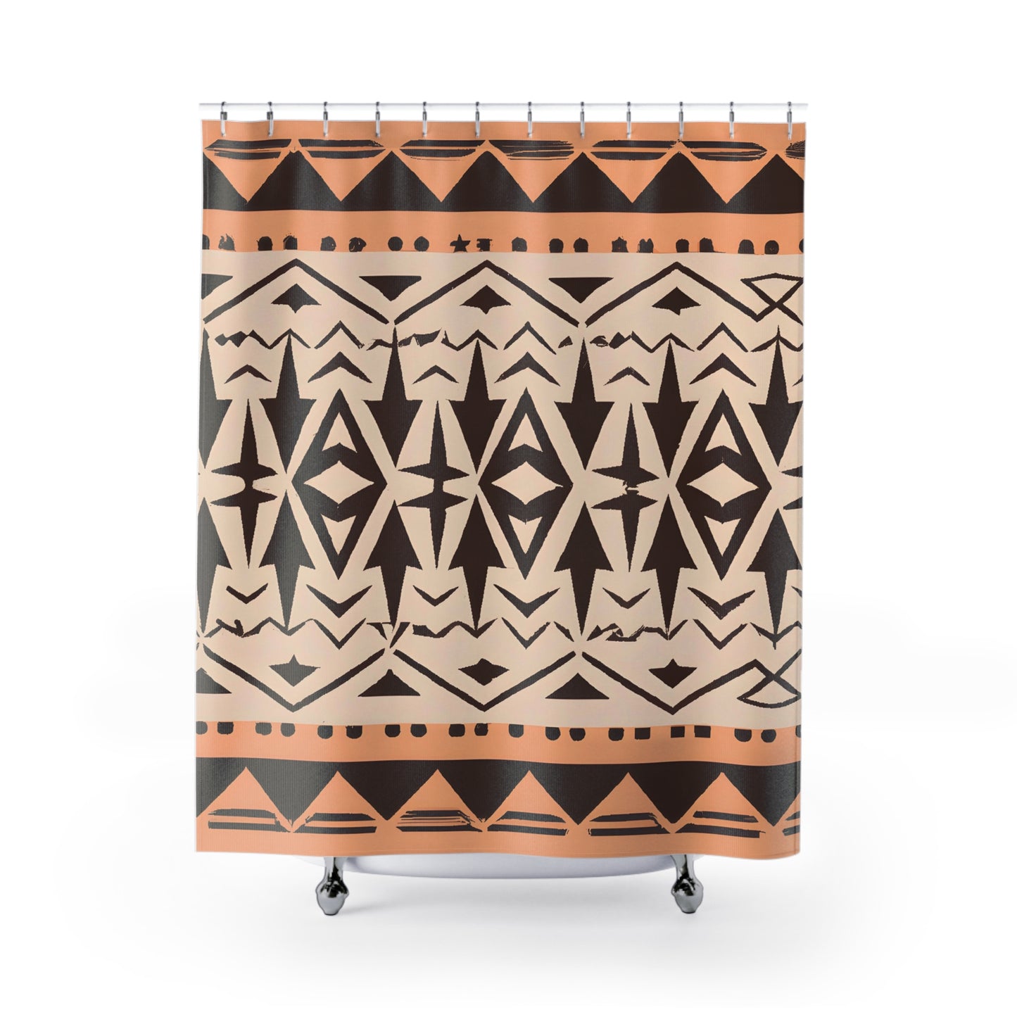 Aztec Boho Shower Curtains: Chic Bohemian Look - Shower Curtain