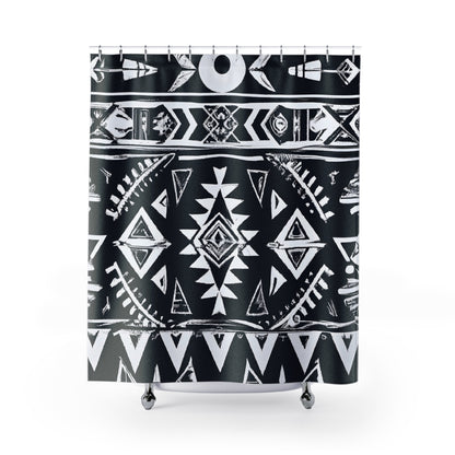 "Aztec-Bohemian Shower Curtain: Luxury+Style" - Shower Curtain