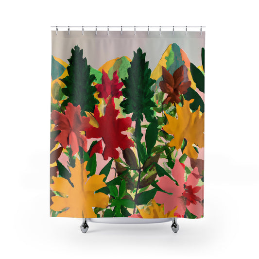 "Bohemian Floral Nature Shower Curtains" - Shower Curtain