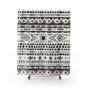 "Aztec Inspired Boho Shower Curtain" - Shower Curtain