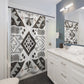 "Aztec Tribal Boho Shower Curtain" - Shower Curtain