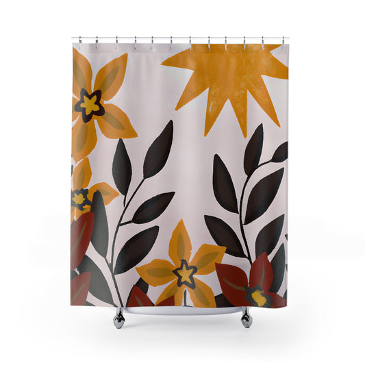 Nature-Inspired Boho Shower Curtain. - Shower Curtain