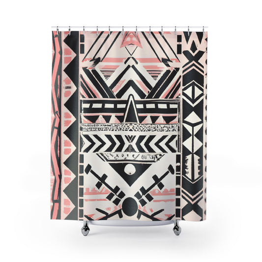 "Modern Aztec Boho Shower Curtain" - Shower Curtain