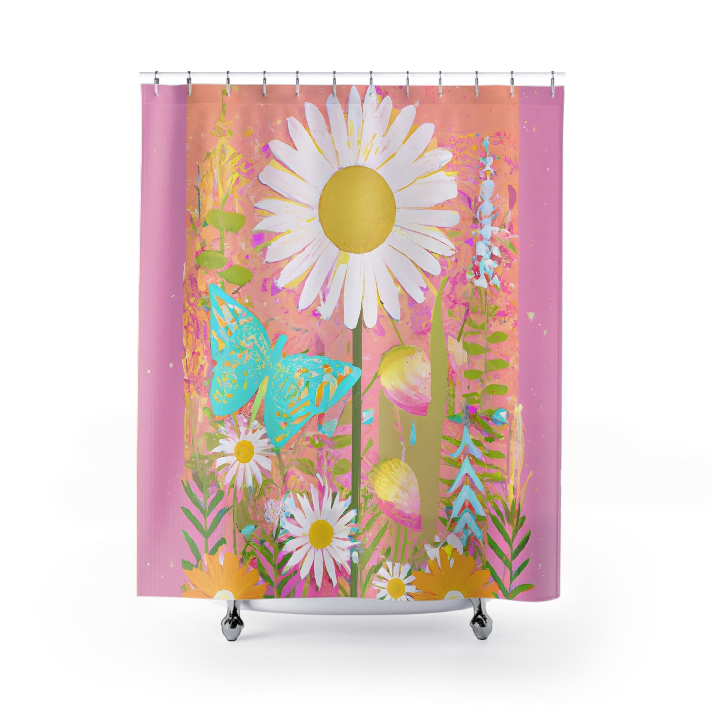 "Bohemian Flower Shower Curtain: Nature". - Shower Curtain