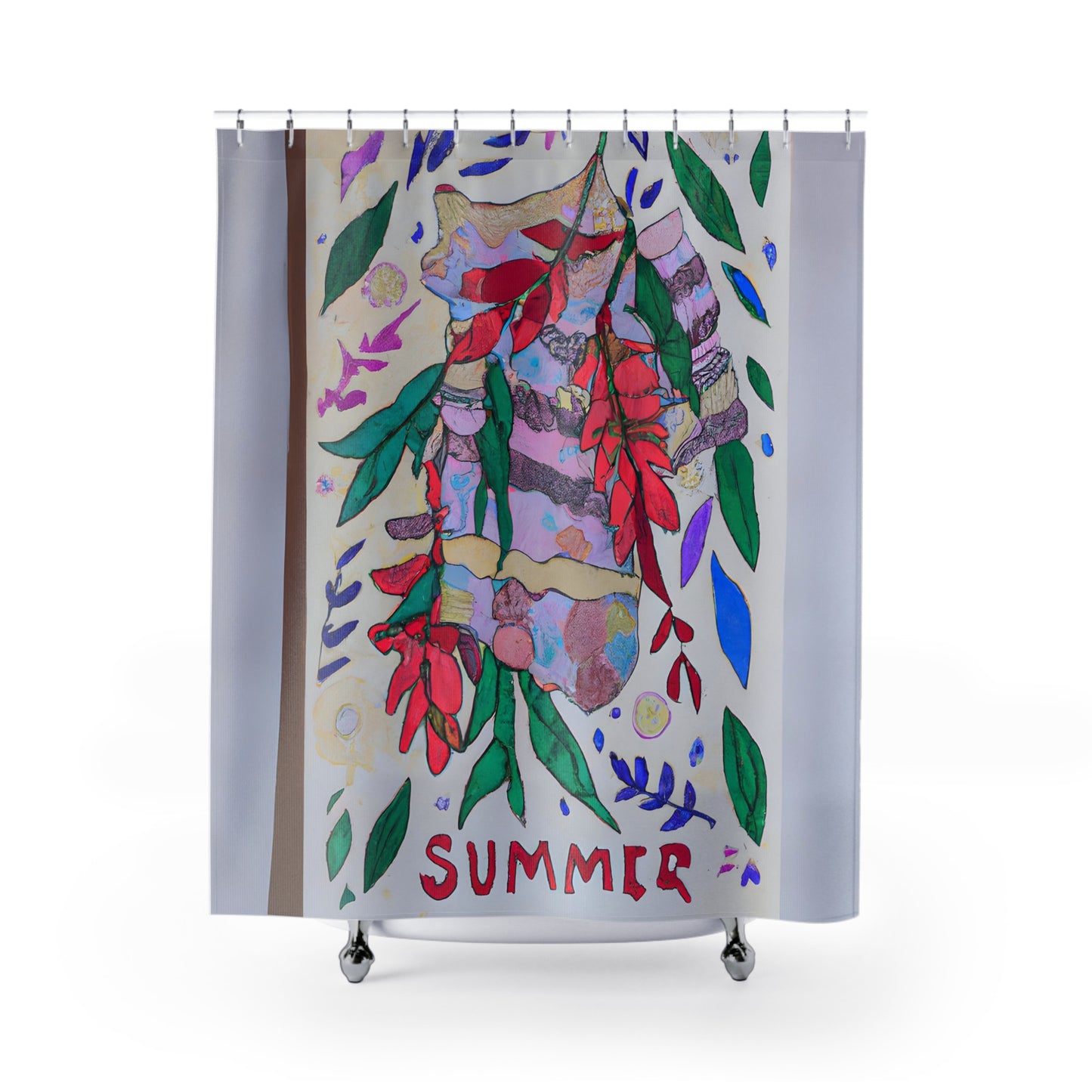 "Nature Inspired Boho Shower Curtain" - Shower Curtain