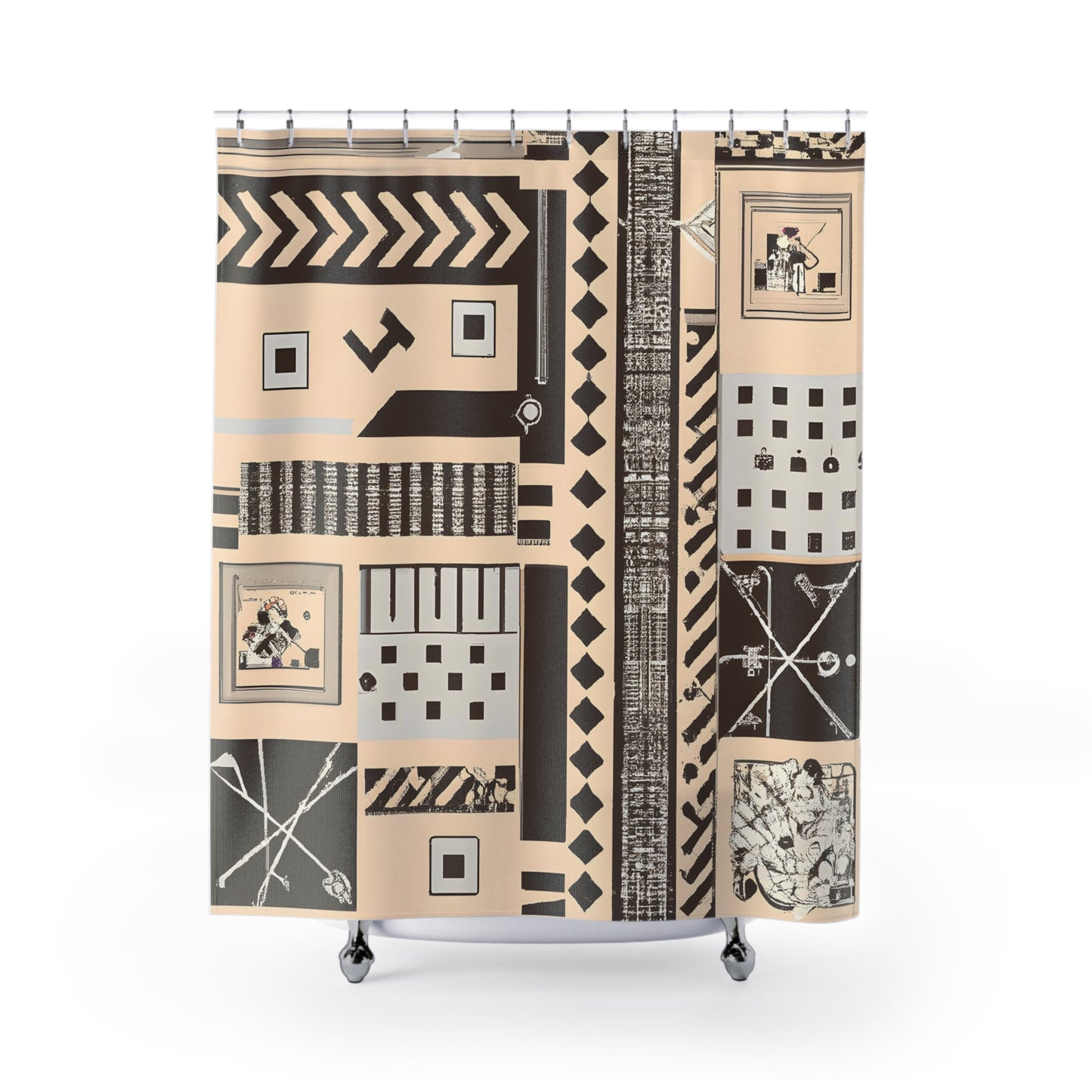 "Ultra Chic Aztec Boho Shower Curtain" - Shower Curtain