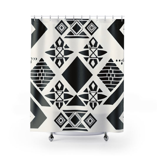 "Aztec Boho Shower Curtain: Uniquely Chic" - Shower Curtain