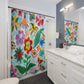 "Freshen Up: Bohemian Floral Shower Curtains" - Shower Curtain