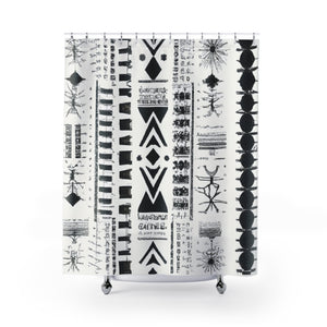 "Vibrant Aztec Boho Shower Curtain" - Shower Curtain