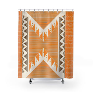 "Tribal Boho Shower Curtain: Aztec Style" - Shower Curtain