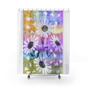 "Floral Nature Boho Shower Curtain" - Shower Curtain