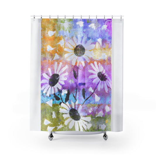 "Floral Nature Boho Shower Curtain" - Shower Curtain