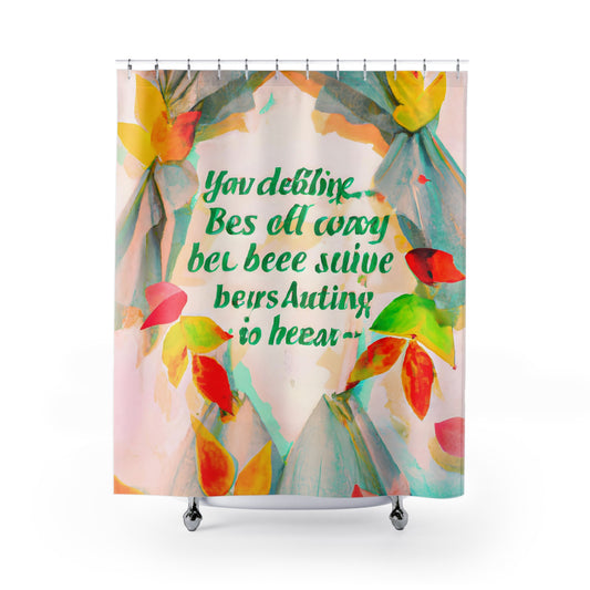 "Floral Nature Shower Curtain: Boho" - Shower Curtain