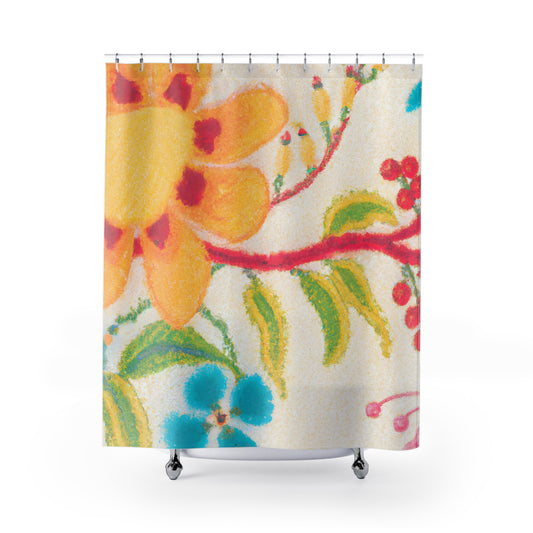 Floral Boho Shower Curtain: Nature Yum! - Shower Curtain