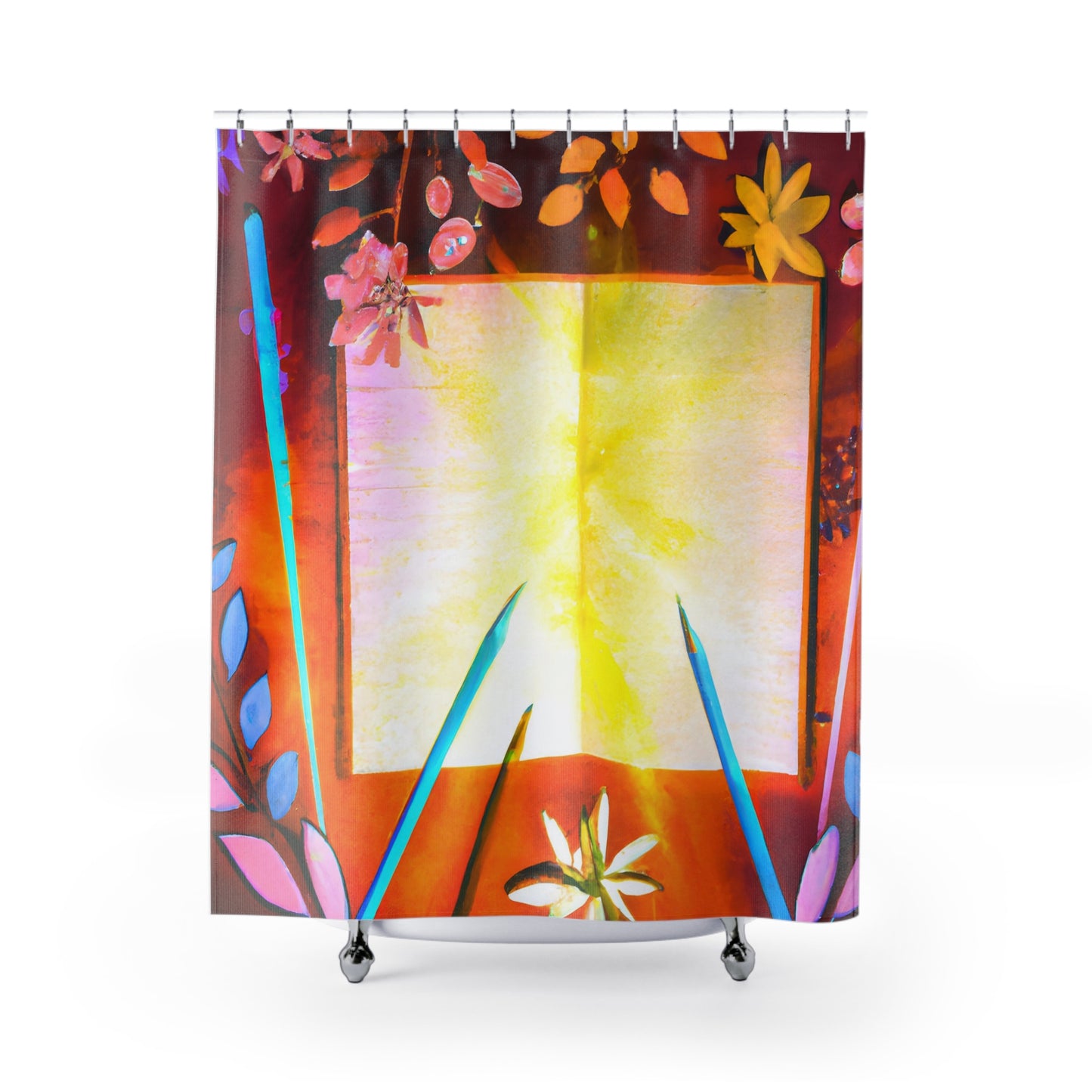 "Flowery Boho Shower Curtain: Nature-Inspired!" - Shower Curtain