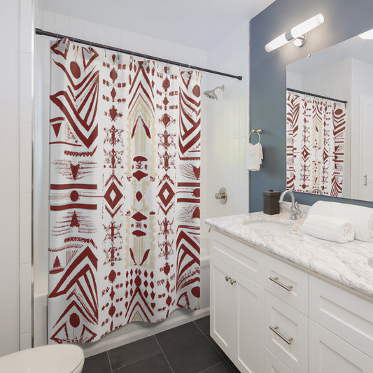 "Aztec Boho Shower Curtain: Style & Comfort" - Shower Curtain