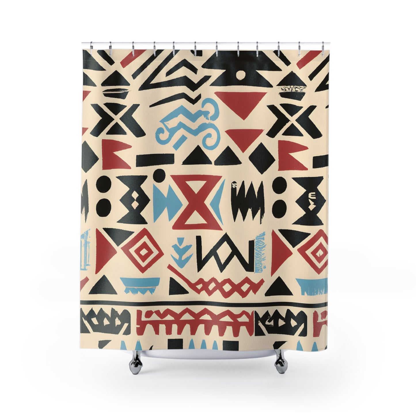 Aztec Boho Shower Curtain: Luxe Bohemian Vibe. - Shower Curtain