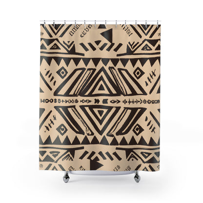 "Add Some Aztec Style to Shower: Boho Curtains" - Shower Curtain