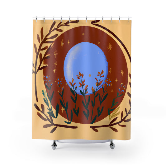 "Nature Inspired Boho Shower Curtain" - Shower Curtain