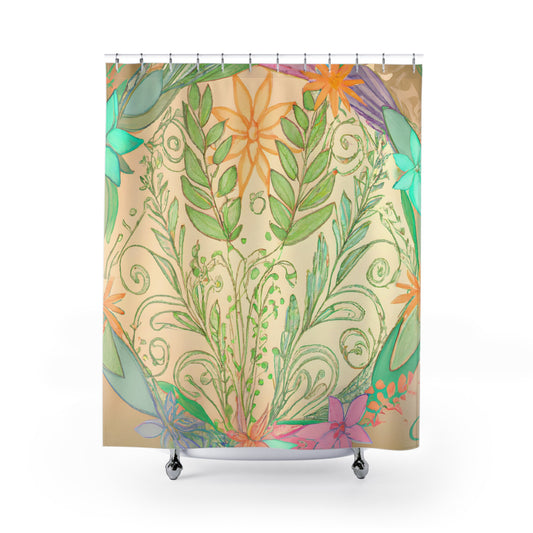 "Nature Inspired Bohemian Shower Curtains" - Shower Curtain