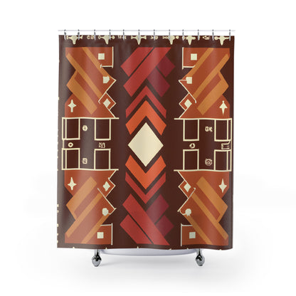 "Aztec Boho Shower Curtain: Bohemian Luxury!" - Shower Curtain