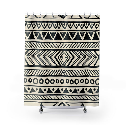 "Aztec Bohemian Shower Curtain - Boho Luxe!" - Shower Curtain