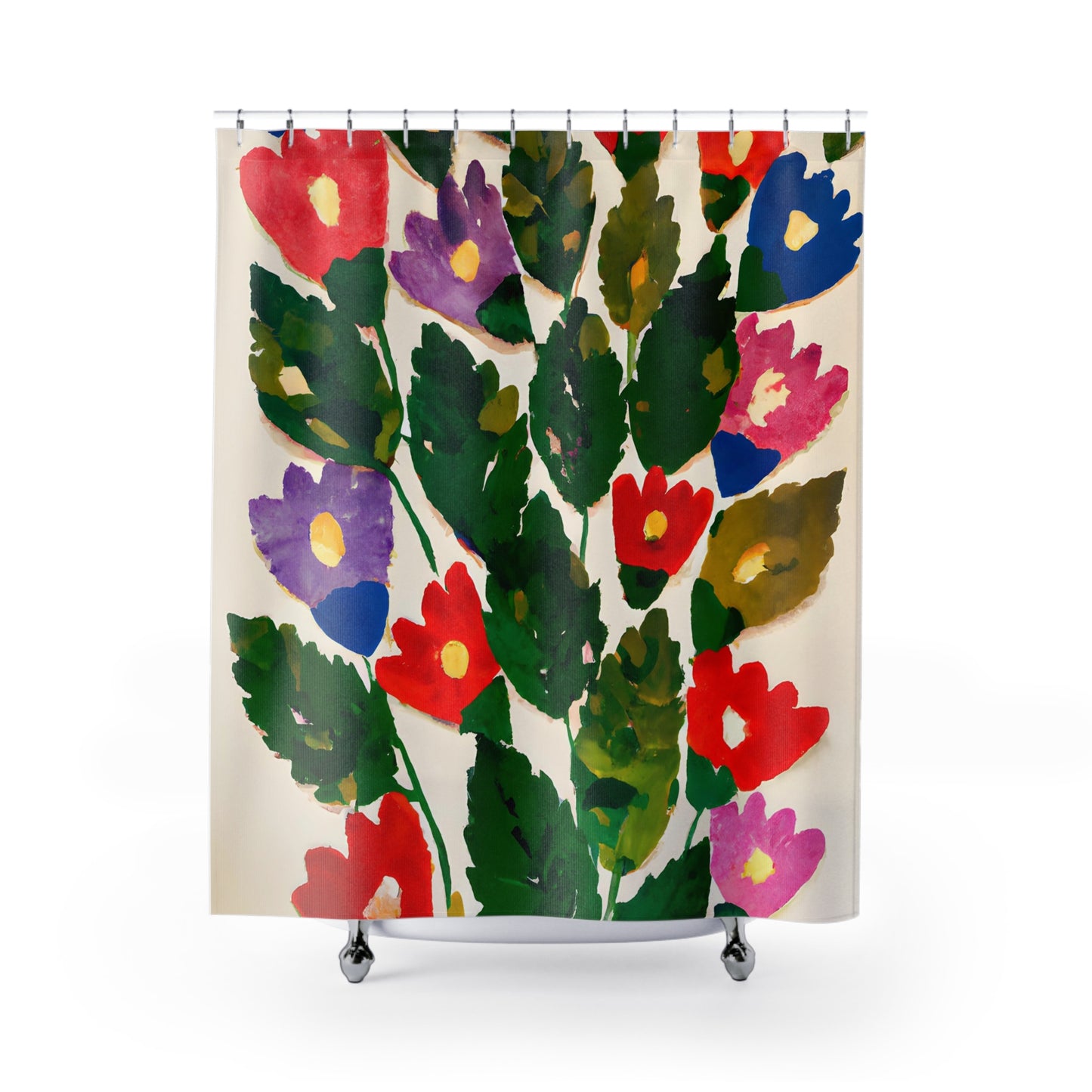 "Bohemian Floral Nature Shower Curtains" - Shower Curtain