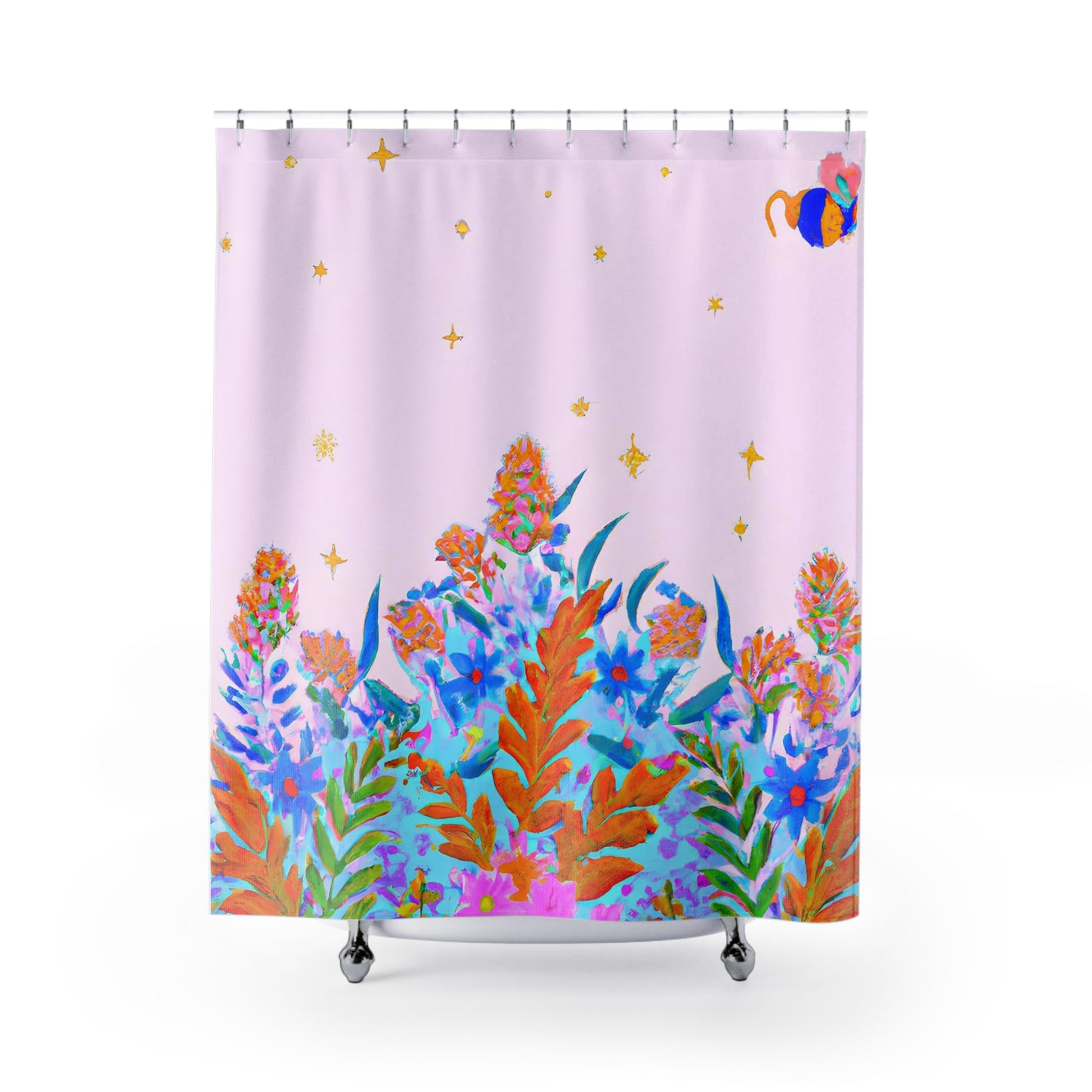 "Dreamy Floral Nature Boho Shower Curtains" - Shower Curtain