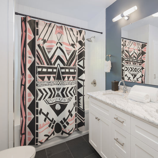 "Modern Aztec Boho Shower Curtain" - Shower Curtain