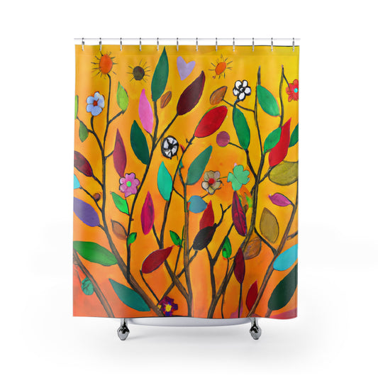 Boho Floral Nature Shower Curtain. - Shower Curtain