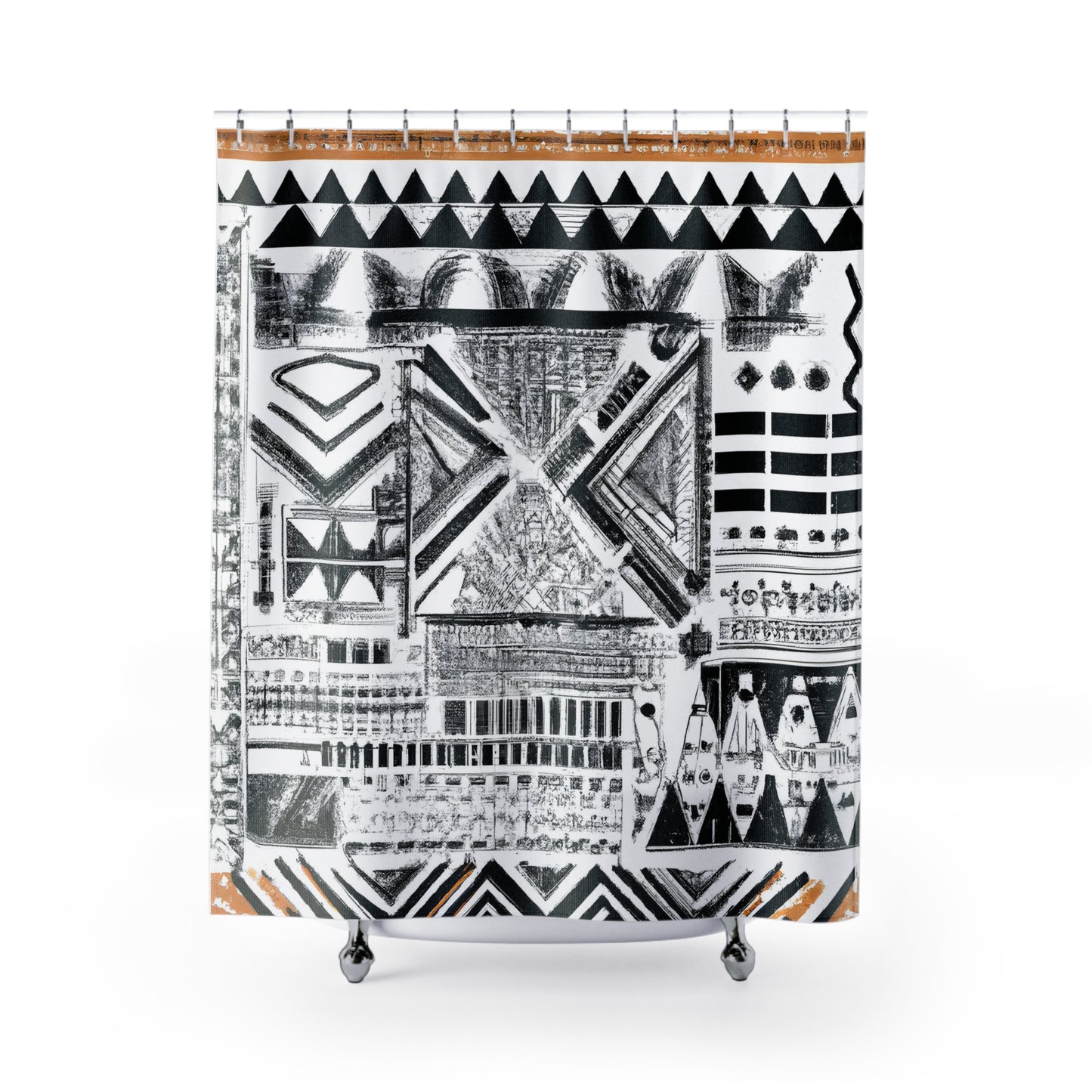 "Aztec Boho Shower Curtain: Chic Luxury!" - Shower Curtain