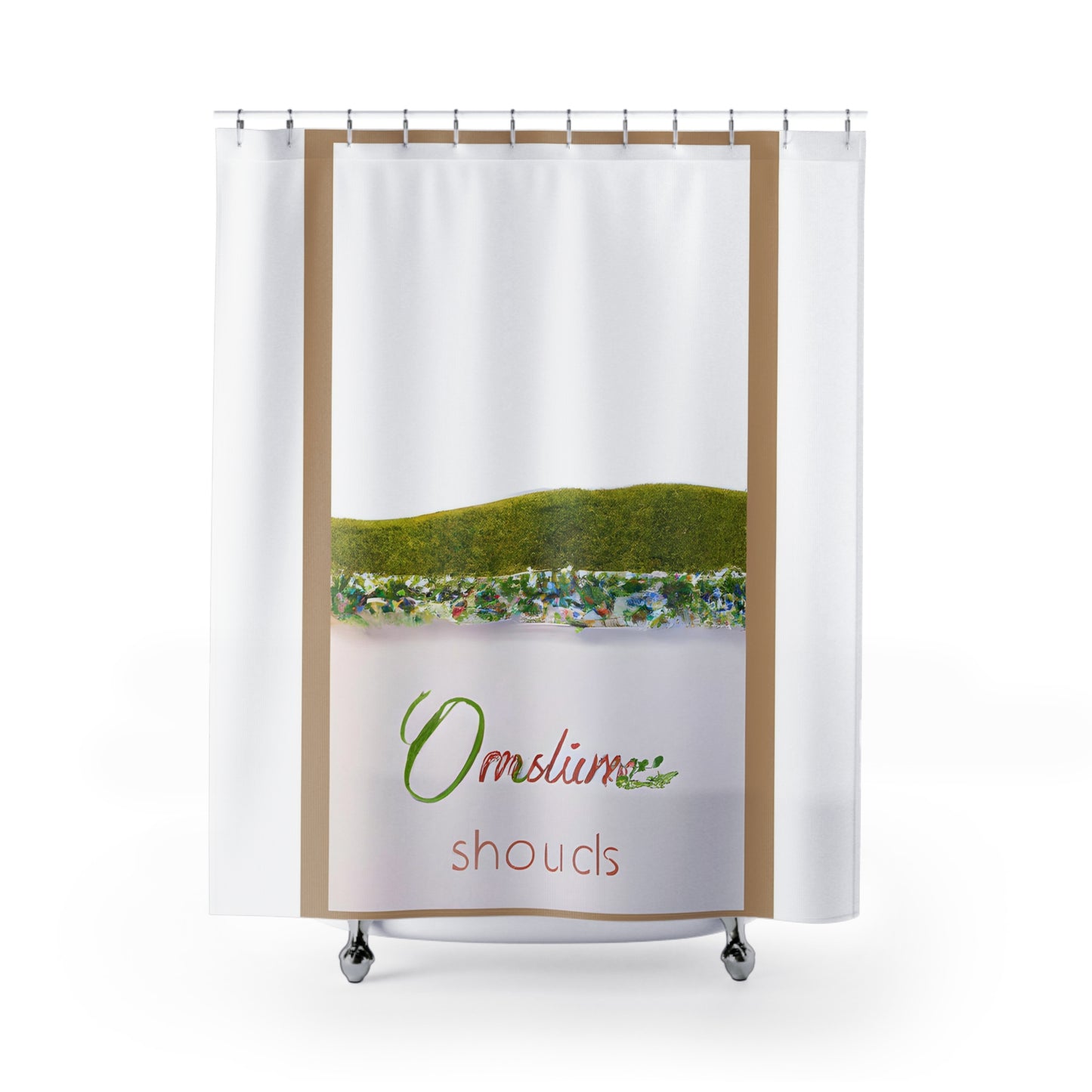 "Floral Nature Boho Shower Curtain" - Shower Curtain