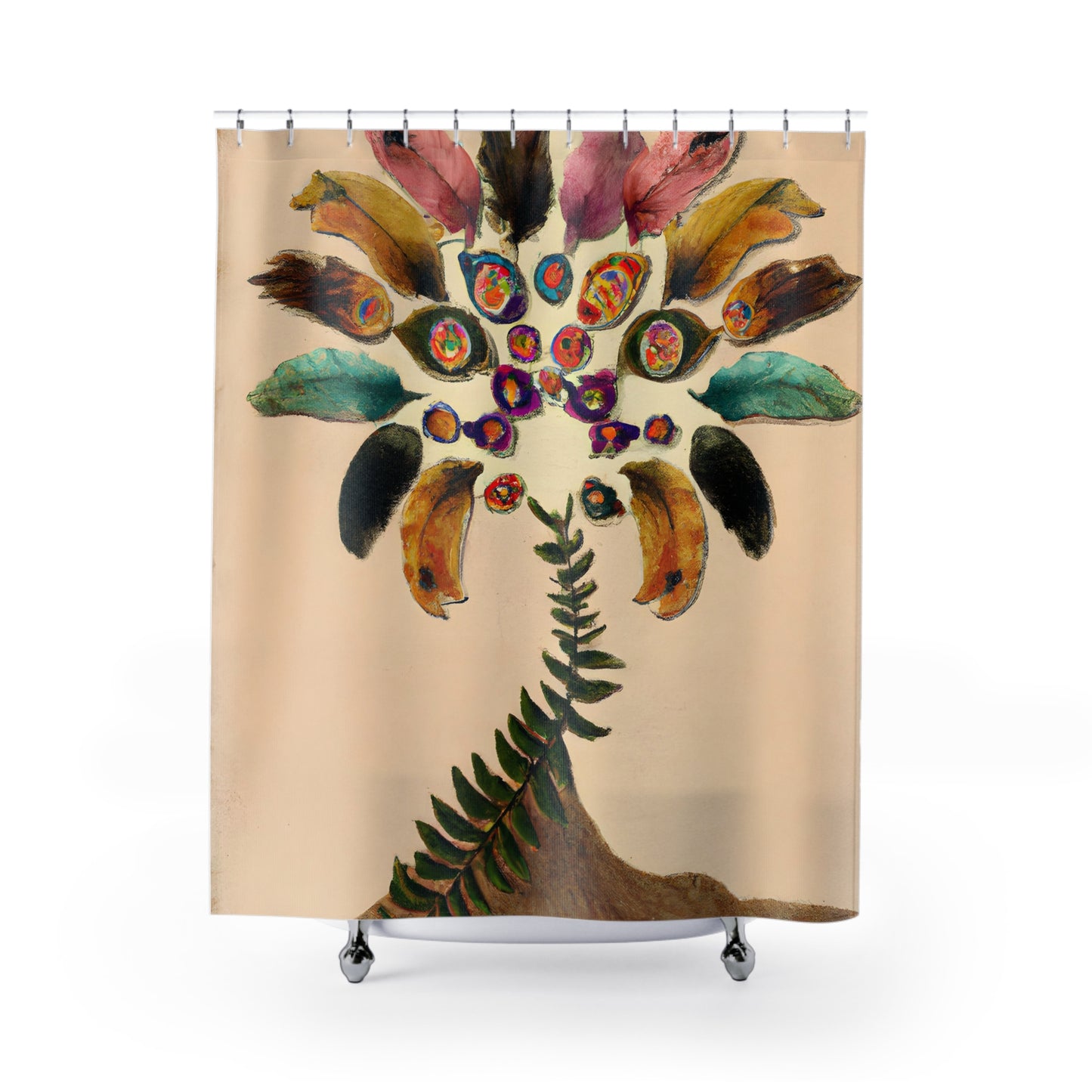 "Boho Floral Nature Shower Curtain". - Shower Curtain