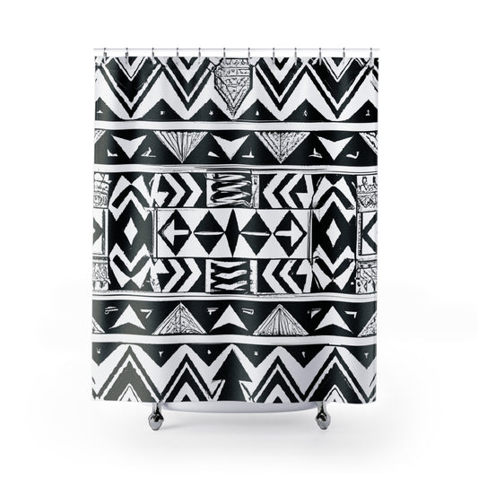 "Aztec Boho Shower Curtain: Bohemian Chic" - Shower Curtain