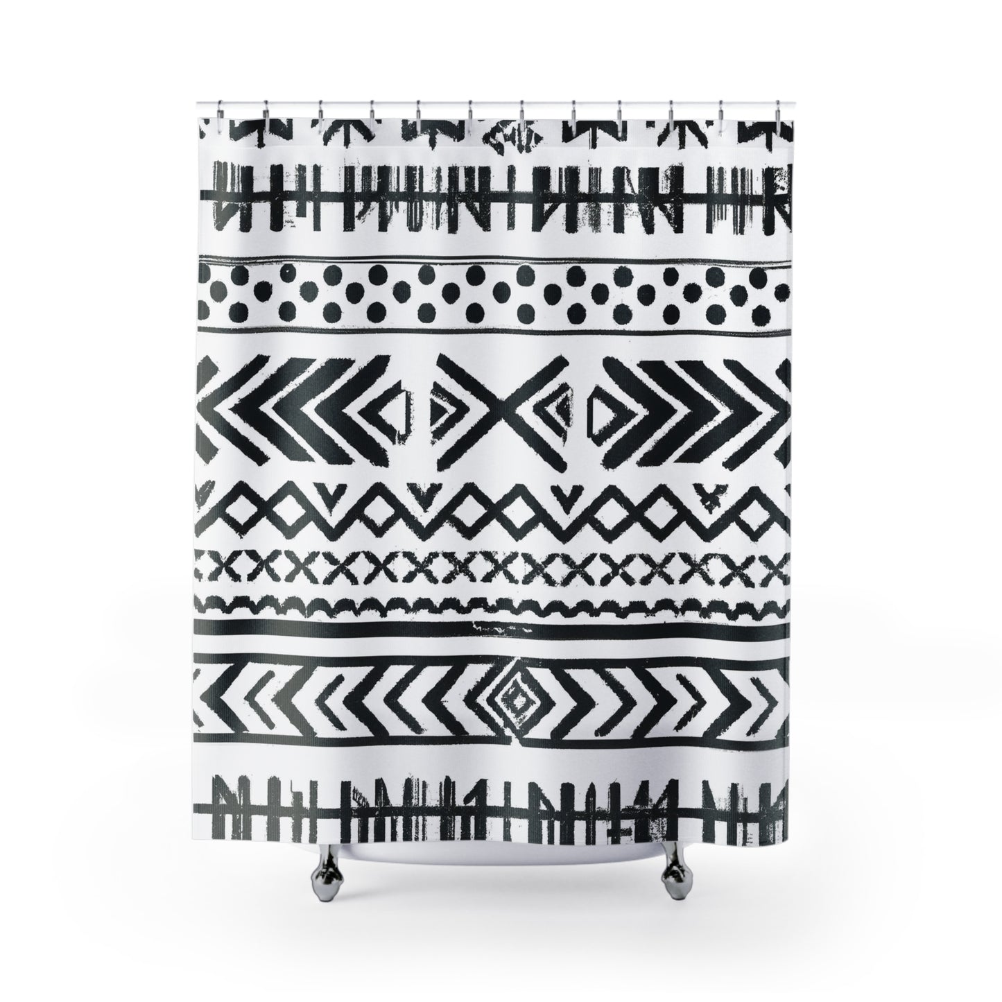 "Aztec Boho Shower Curtain: Chic Home Decor - Shower Curtain