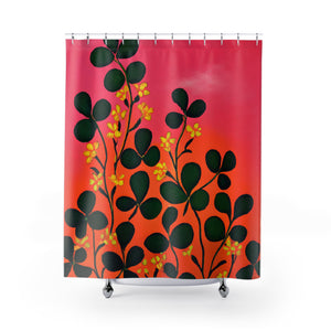 "Colorful Floral Boho Shower Curtain" - Shower Curtain