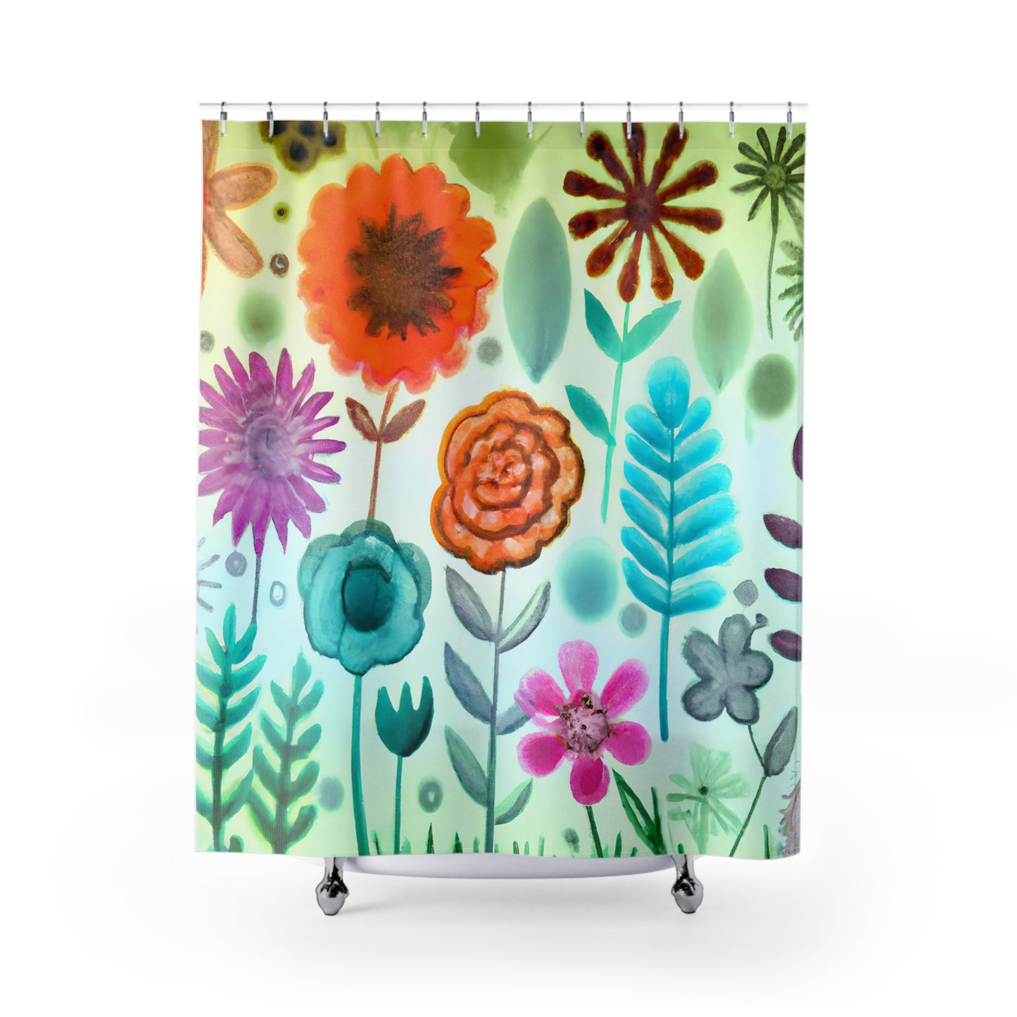 "Bohemian Floral Nature Shower Curtain" - Shower Curtain