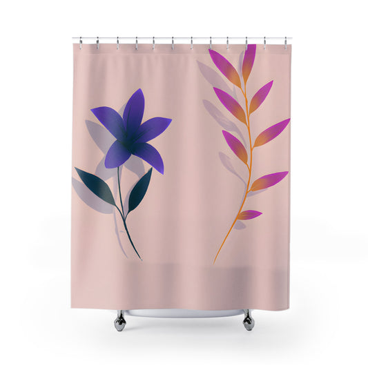 Modern Minimalist Floral Shower Curtain - Shower Curtain