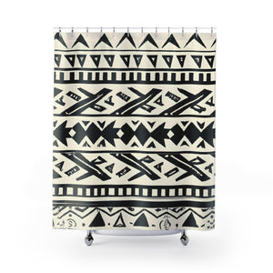 "Stylish Aztec Print Boho Curtains" - Shower Curtain