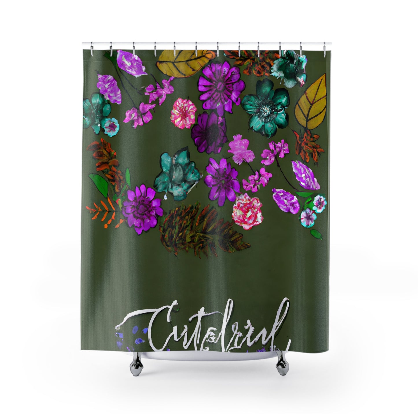 "Nature-Inspired Floral Boho Shower Curtains" - Shower Curtain