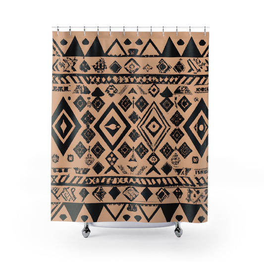 "Aztec-Inspired Boho Shower Curtain". - Shower Curtain