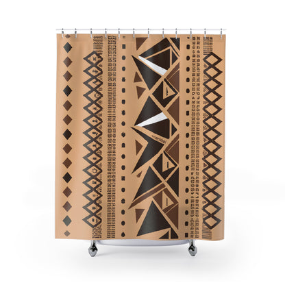 Aztec-Style Boho Shower Curtain - Shower Curtain