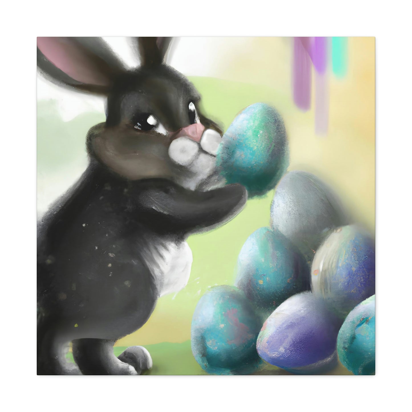 "Easter Bunny's Gifts" - Canvas