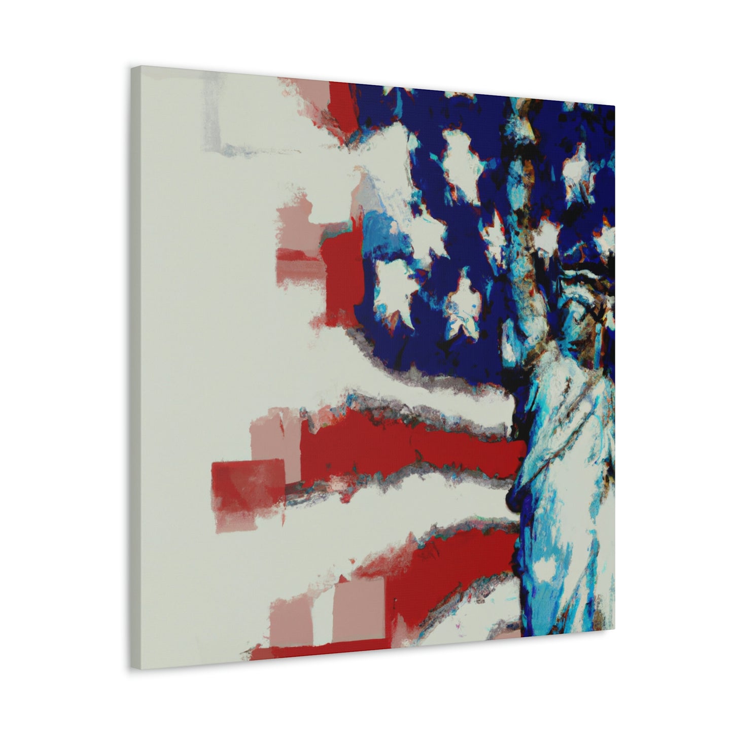 Statue Liberty Flag - Canvas