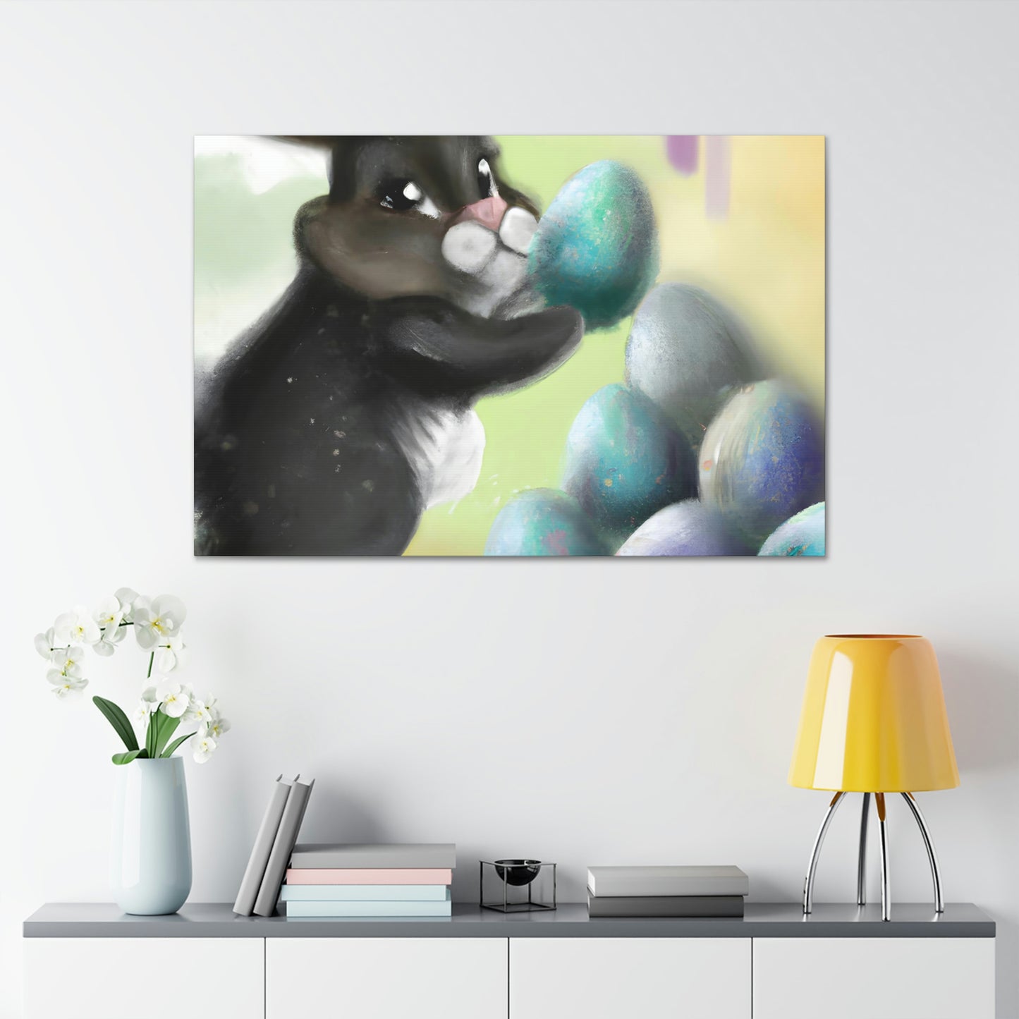 "Easter Bunny's Gifts" - Canvas