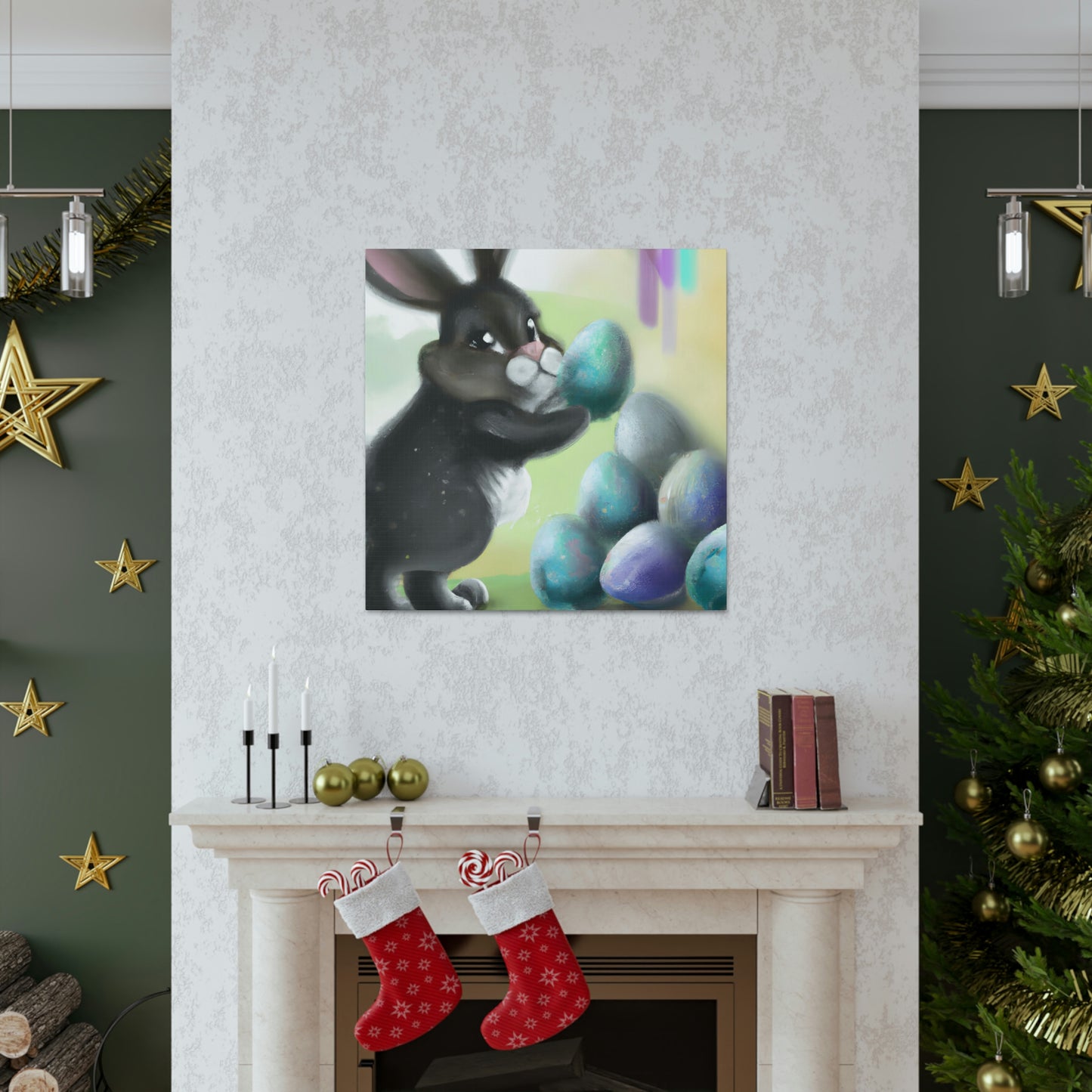 "Easter Bunny's Gifts" - Canvas