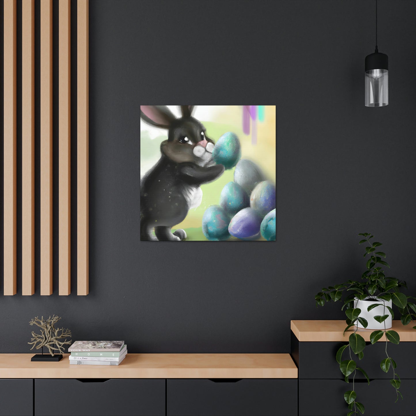 "Easter Bunny's Gifts" - Canvas